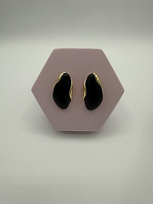 Orecchino Stone nero