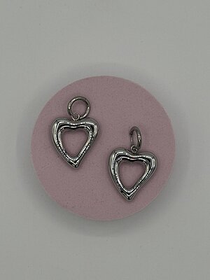 Cuore silver c/mini cerchio