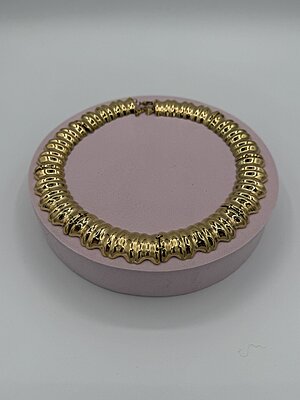 Collana rigato bombato gold