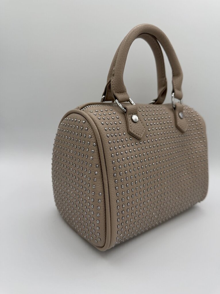 Bauletto micro borchie beige 