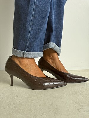 Decolleté Croco brown