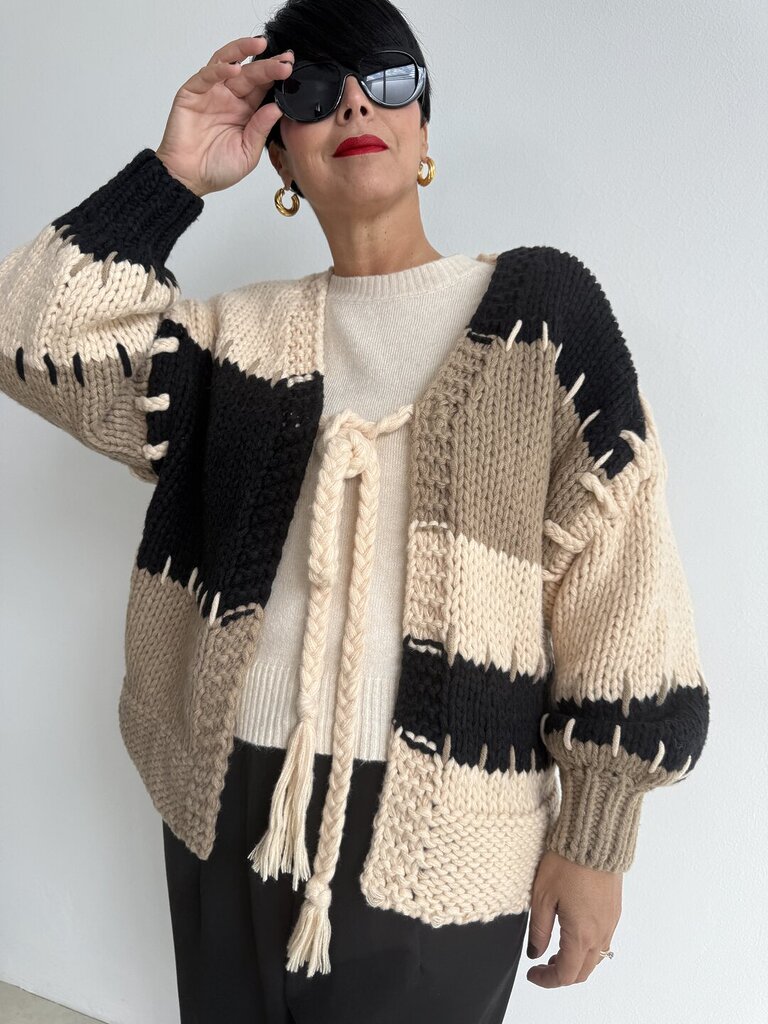 Cardigan maxi rigoni - Nero 
