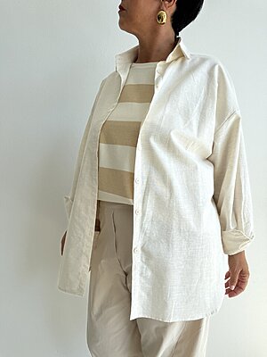 Camicione maxi lino