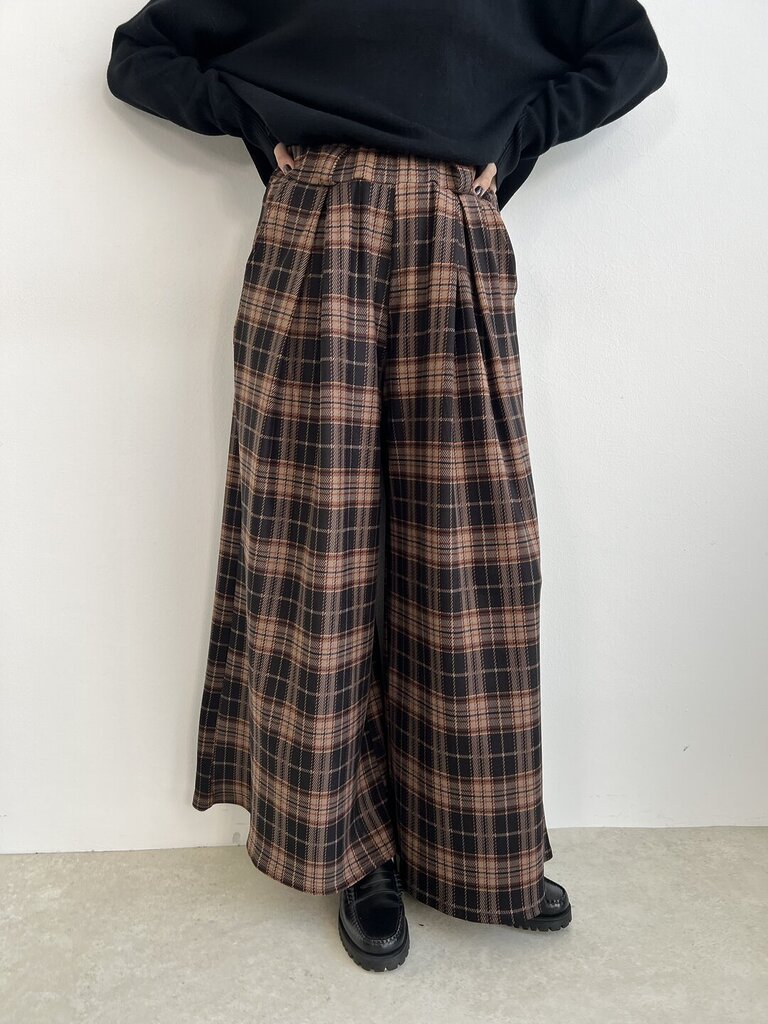 Panta suede check brownblack 