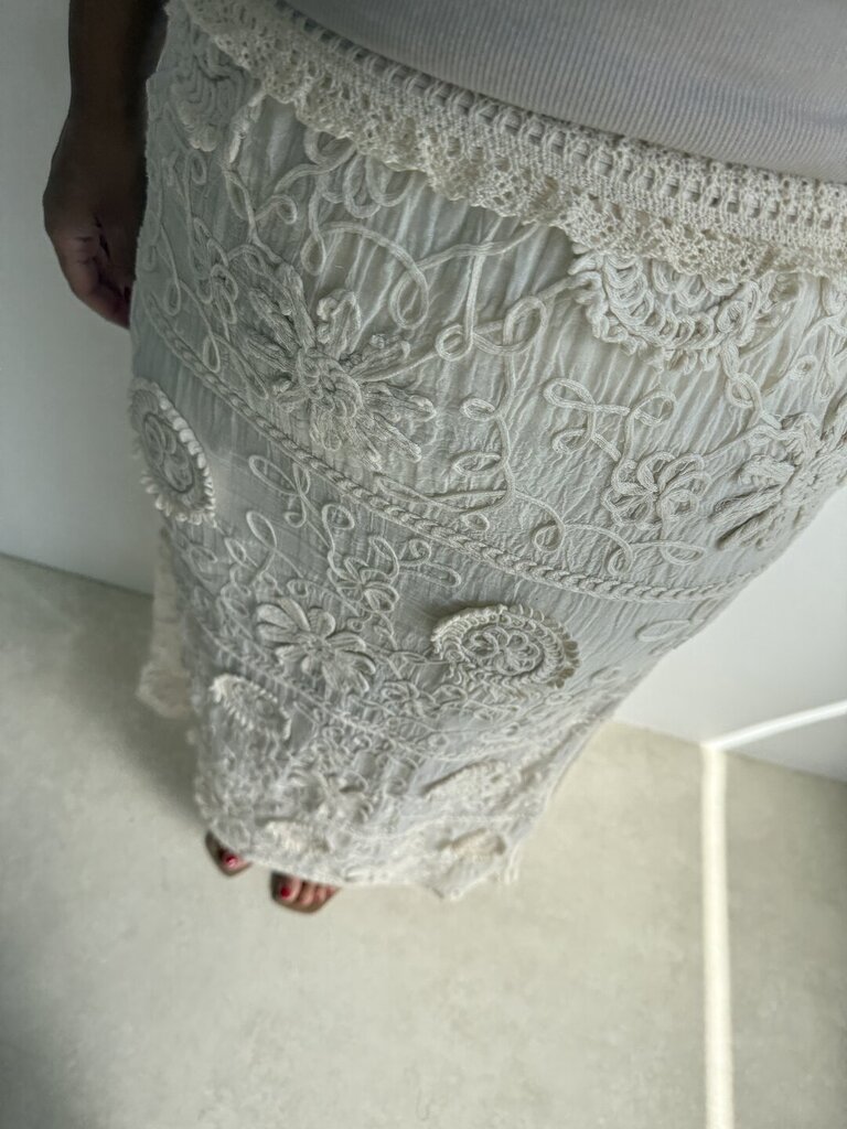 Gonna Gitano crochet - panna 
