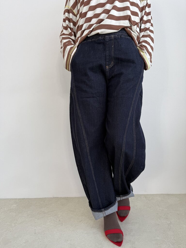 Jeans ballon dark denim 