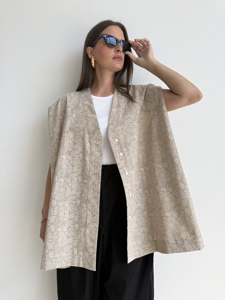Gilet Fantasy Paisley - Beige 