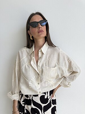 Camicia Lino ricamo
