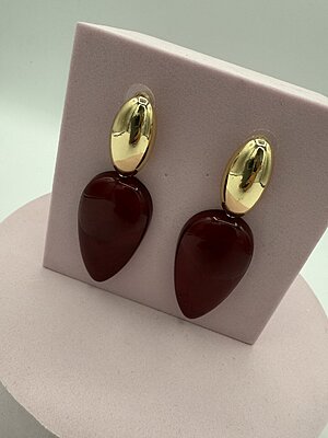 Orecchino pendente GOCCIA RUBINO GOLD