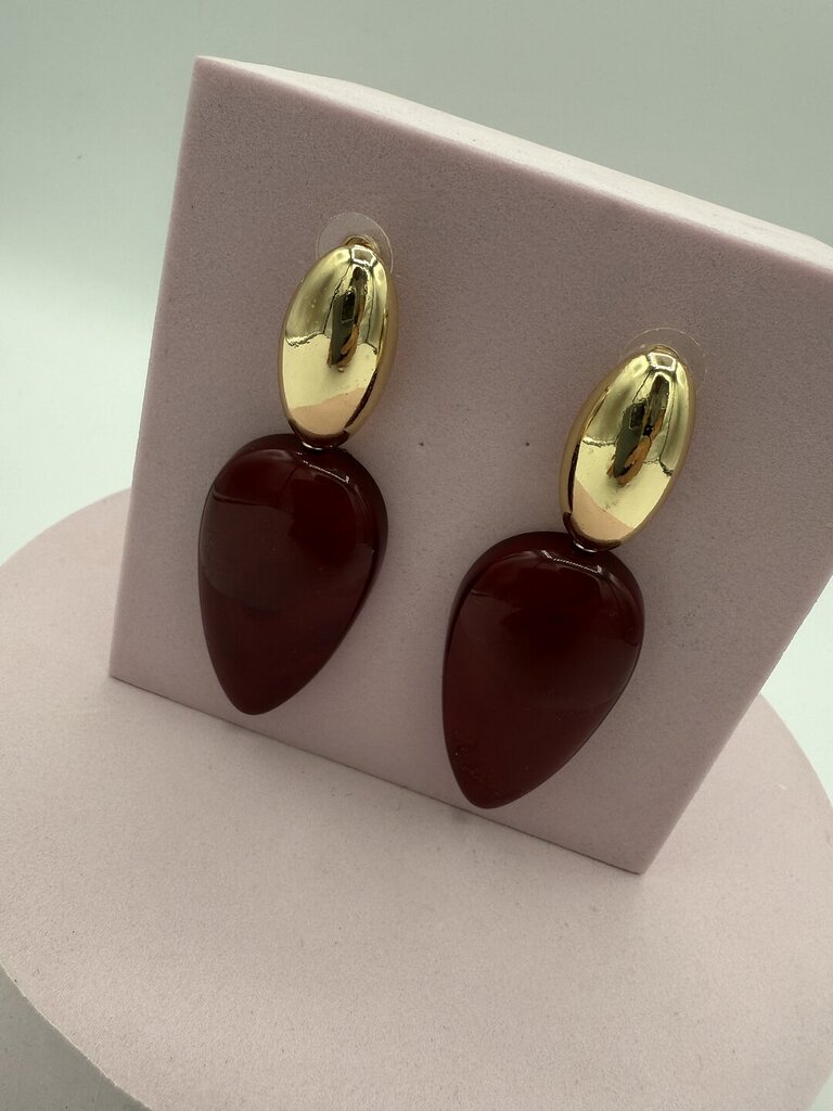 Orecchino pendente GOCCIA RUBINO GOLD 