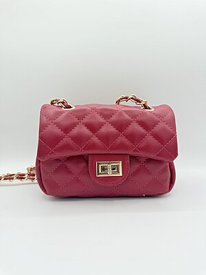 Borsa PARIS trapunto mini rosso