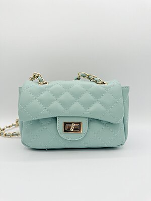 Borsa PARIS trapunto mini acquamarina