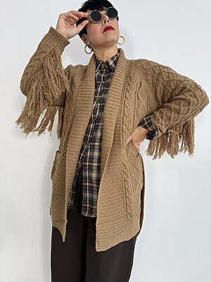 Cardigan Treccia Frange
