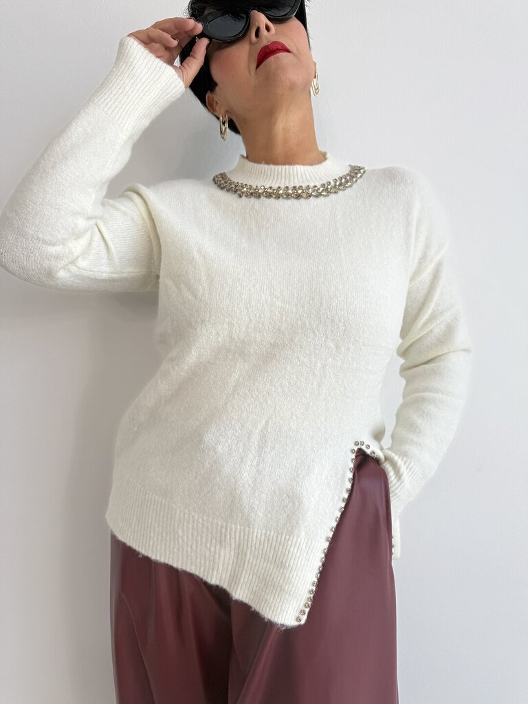 Pull scollo gemme 