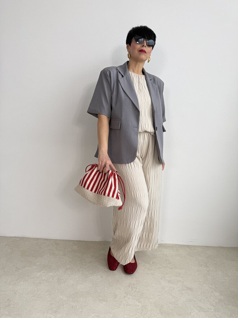Blazer Mimosa m/corta - Grigio 