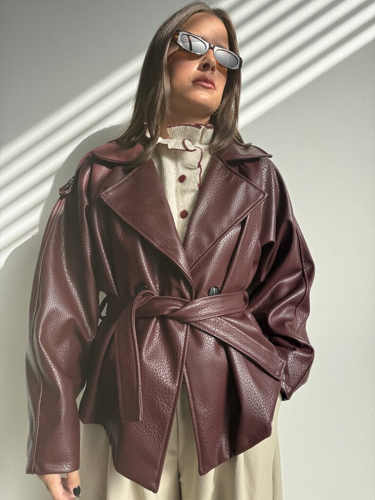 Giacca Ecoleather Celine - Bordeaux 