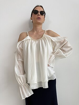 Blusa perlage chiffon