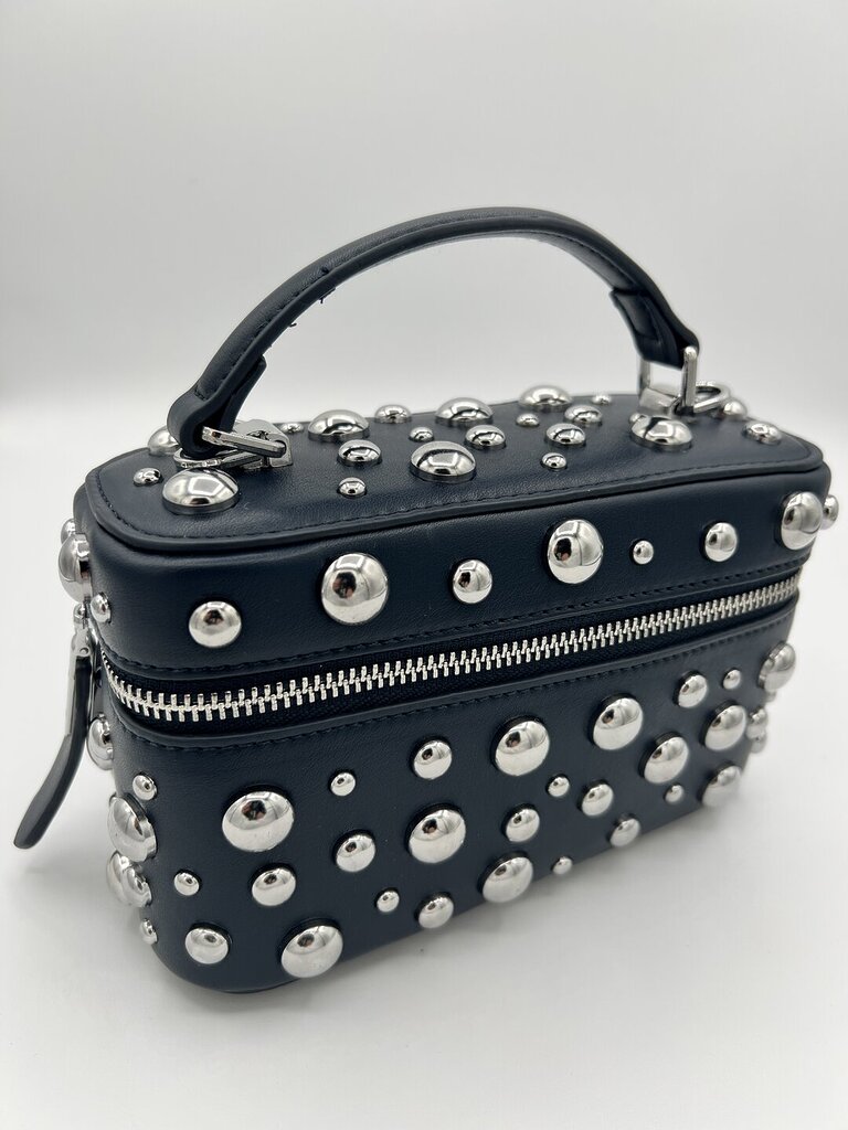 Bauletto mini blu borchie 