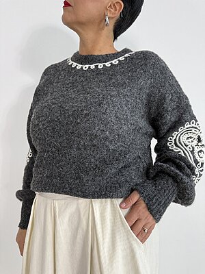 Pull Coeur Antracite