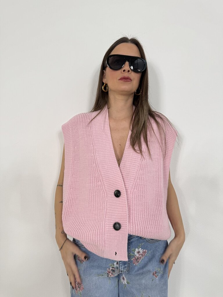 Gilet maglia Alexa - Rosa 