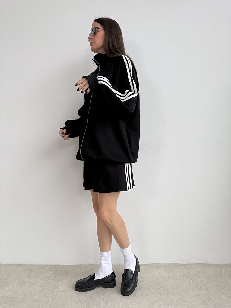 Felpa Adithree fullzip - Nero 