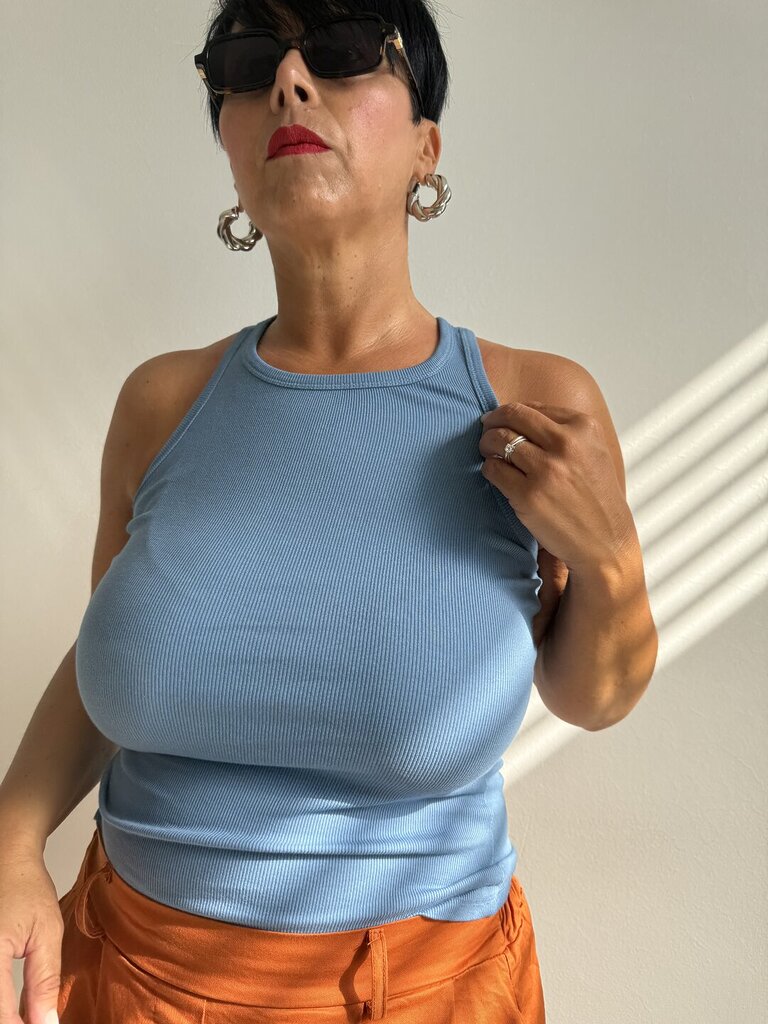 Canotta Lisa costa - Celeste 
