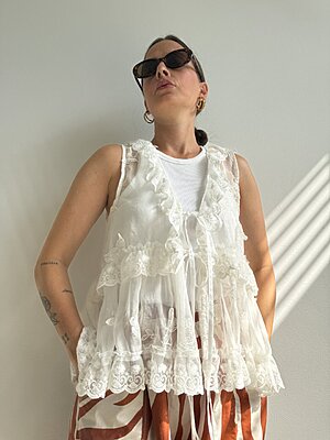 Gilet pizzo merletto