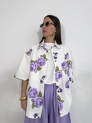 Giacca mm peonia denim
