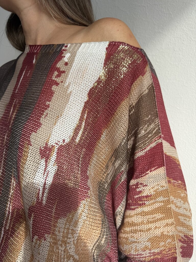 Maglia spalmato gold - Bordeaux 