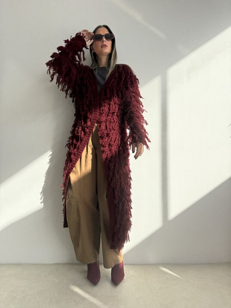 Cardigan HAIRY - Bordeaux 