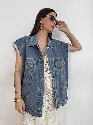 Gilet over sfrangiato giromanica