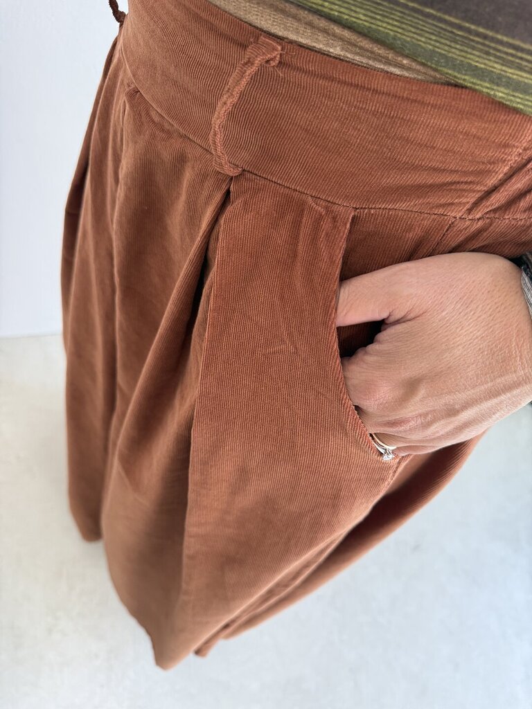 Panta farfalla Velvet - ruggine 