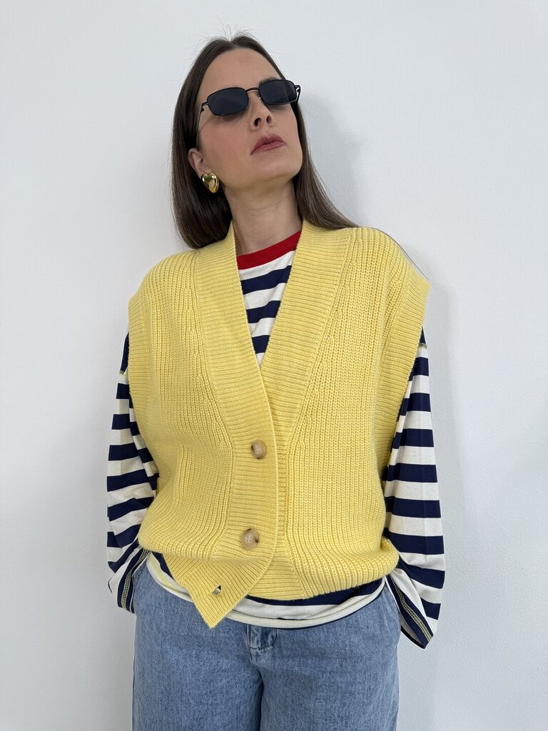 Gilet maglia Alexa - Giallo 