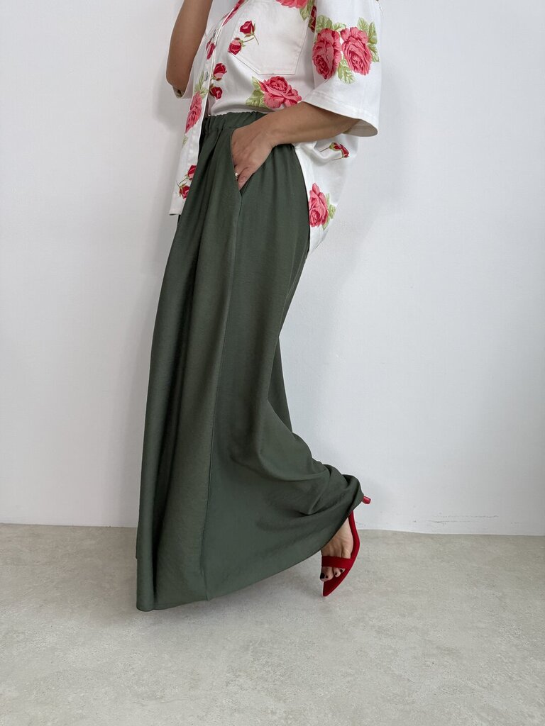 Pantalone Sveva - verde militare 