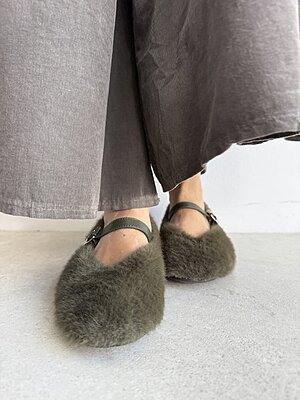 Ballerina FUR verde foresta
