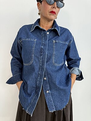 Camicia denim doppia tasca