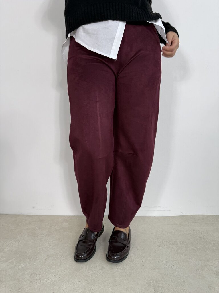 Panta uovo Alice suede - Bordeaux 