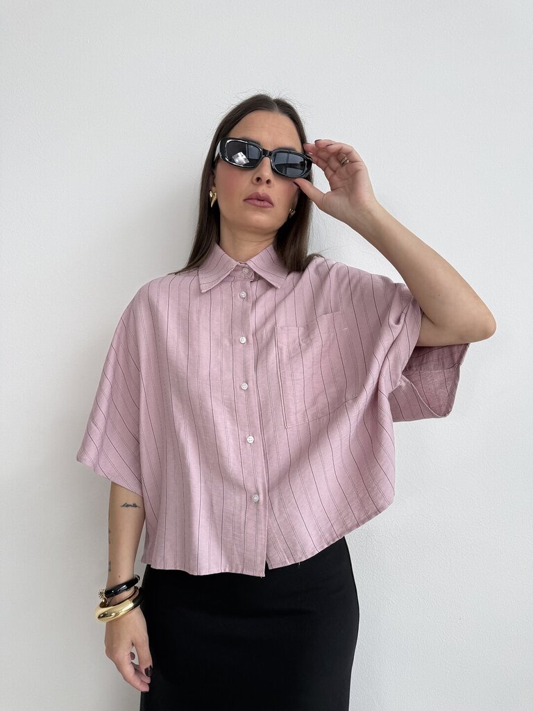 Camicia crop pink riga 
