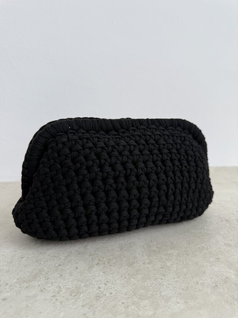 Borsa Crochet Clutch nero 