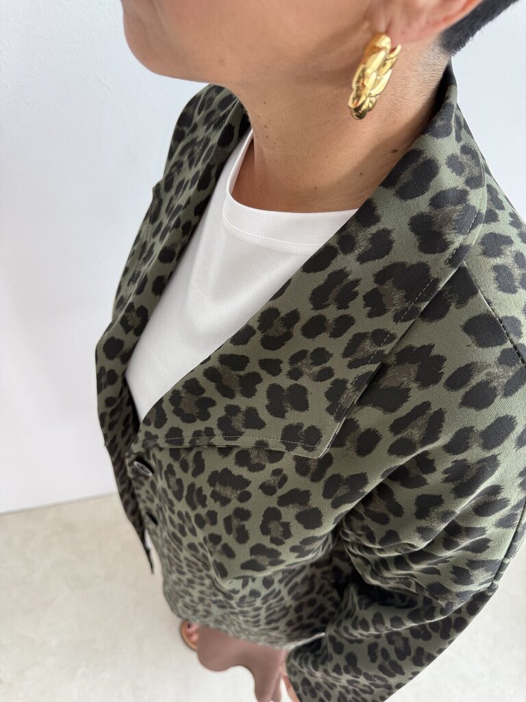 Spolverino midi leopard - Verde 