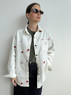 Giacca camicia fragole