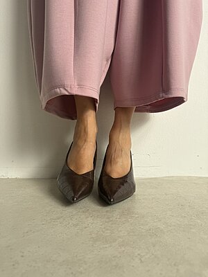 Decolleté Croco brown