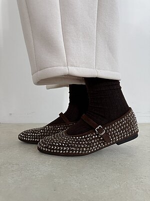 Ballerina SPARK punta tonda cioccolato