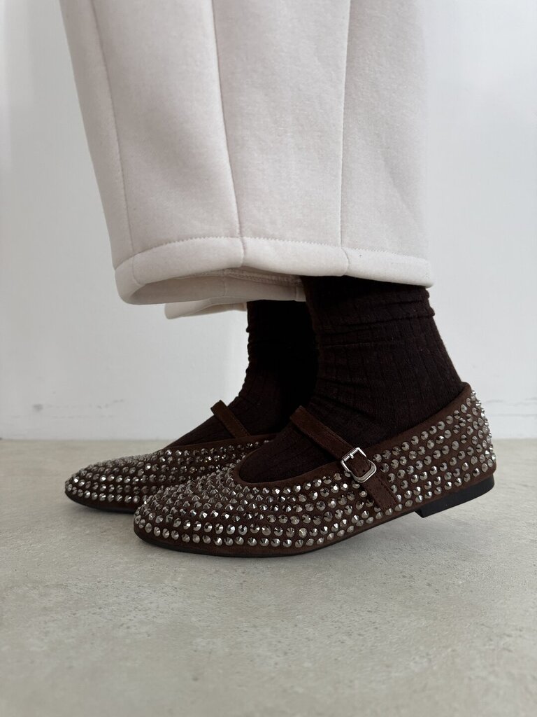 Ballerina SPARK punta tonda cioccolato 