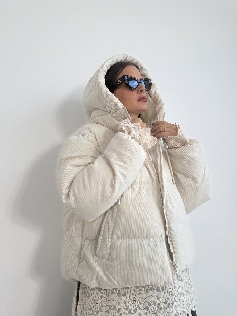 Piumino costa velluto - panna 