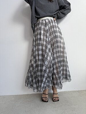 Gonnellone Organza scacco