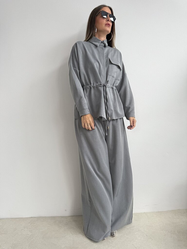 Set Susy panta giacca camicia - Grigio 