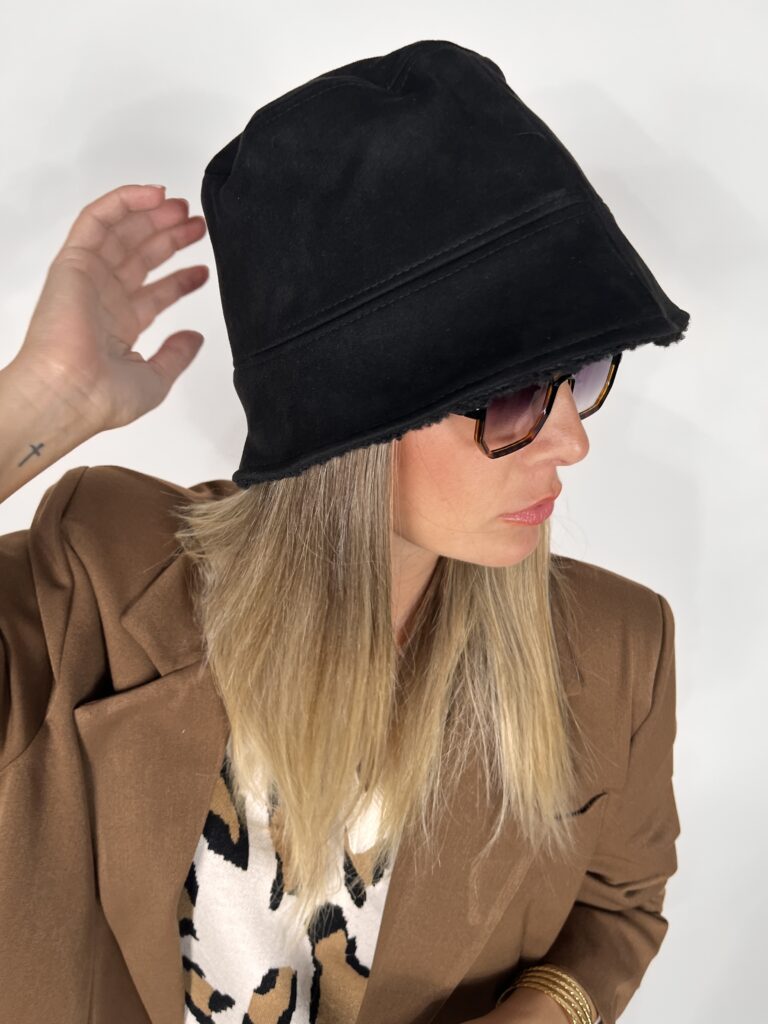 Cappello pescatora teddy - Nero 