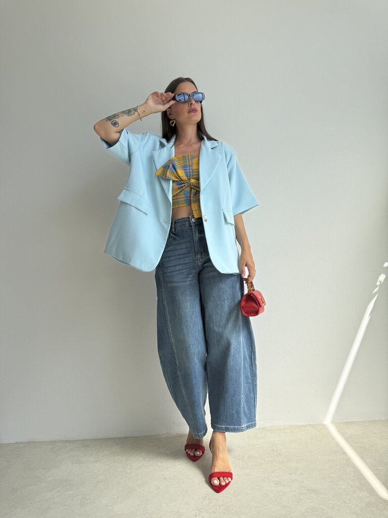 Blazer Mimosa m/corta - Celeste 