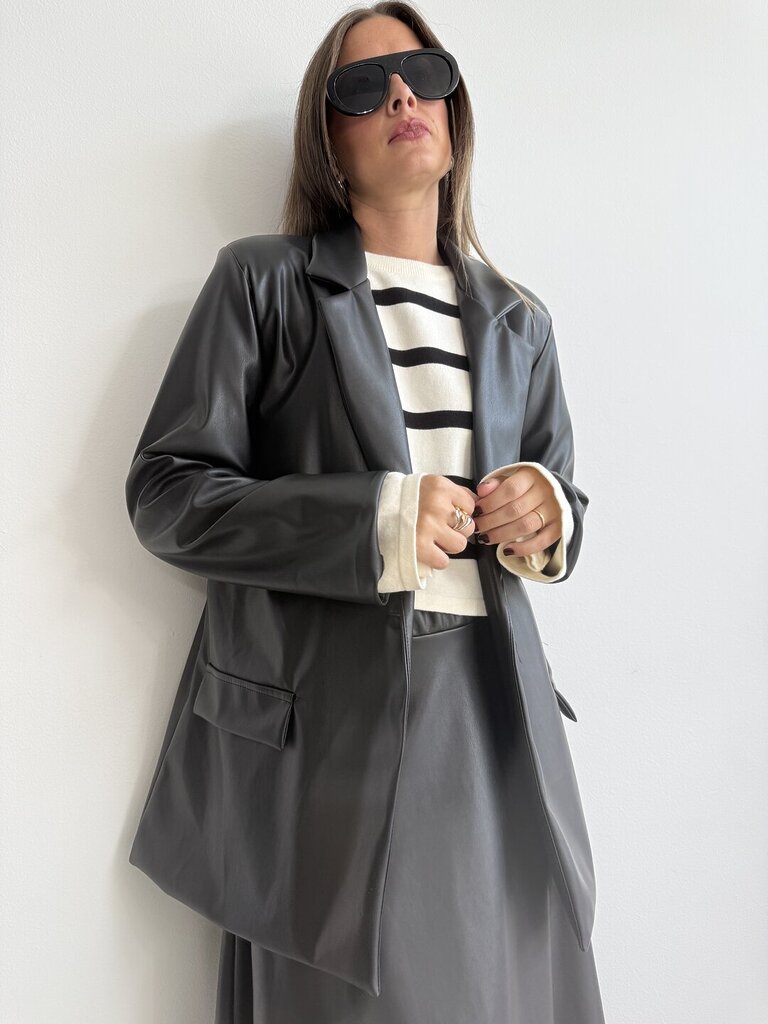 Giacca Osvalda leather - Nero 
